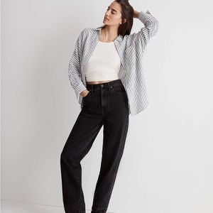 Madewell Long Sleeve Dolman Shirt in Striped Side M